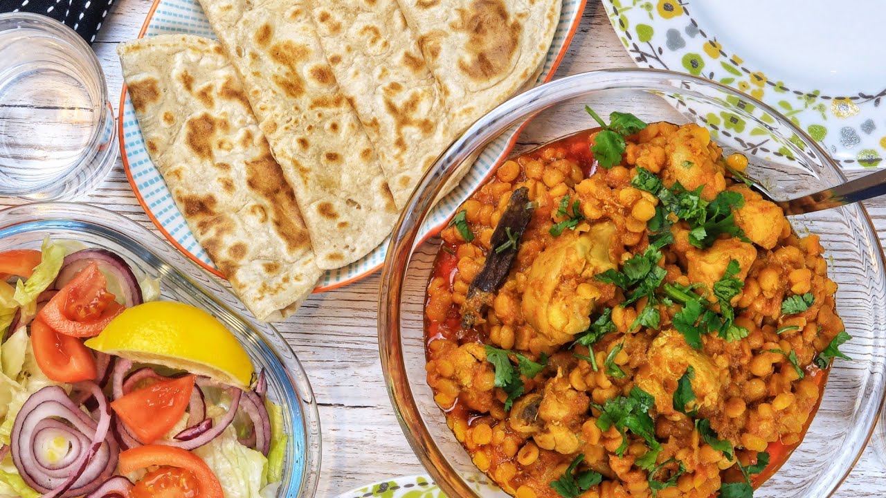 Parata, Chana Daal, Chicken Vuna